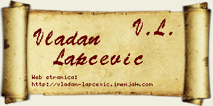 Vladan Lapčević vizit kartica